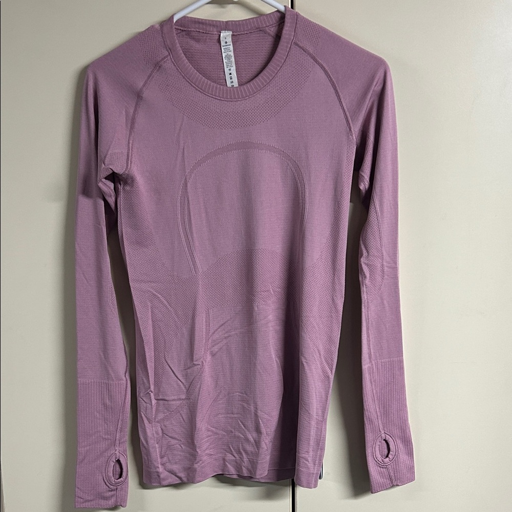 Lululemon Light Mauve Swiftly Tech Long Sleeve Top